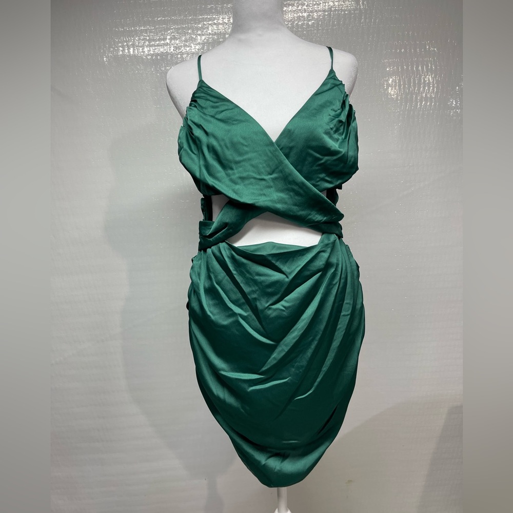 Green dress with cutouts